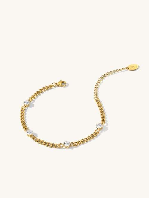 Dorose schmuck Brilliant Curb Armband Gold